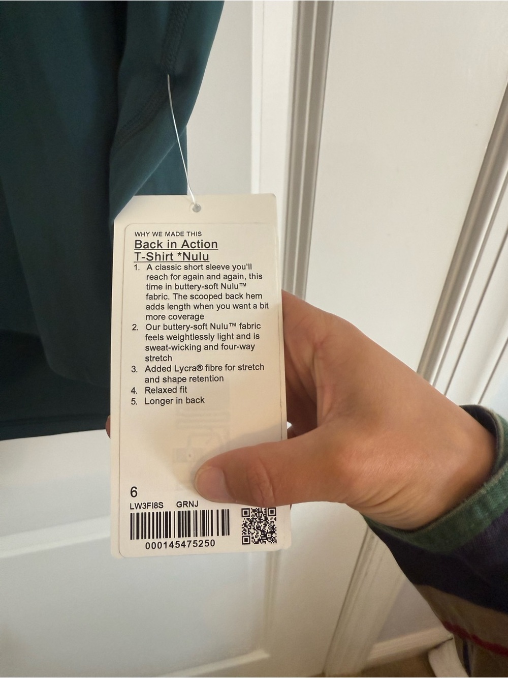Lululemon Back in Action Short Sleeve Nulu Green Jasper - Picture 3 of 4